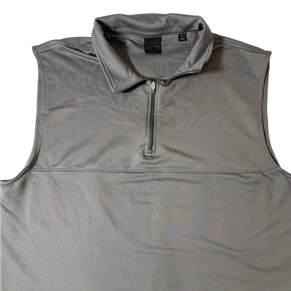 Men's Gray Sleeveless Polo Shirt